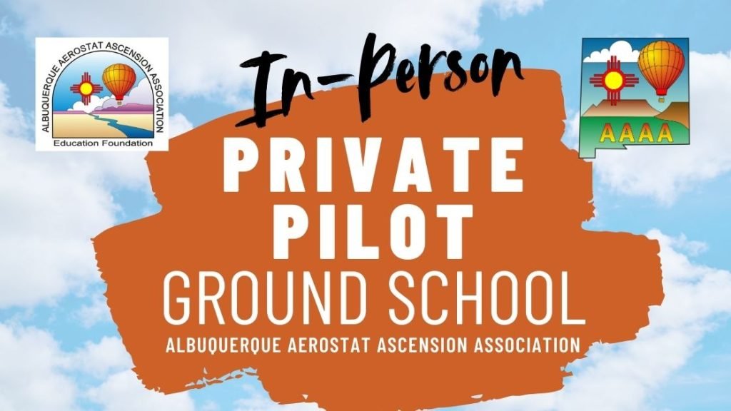 Private Hot-Air Balloon Pilot GROUND SCHOOL (In-Person)