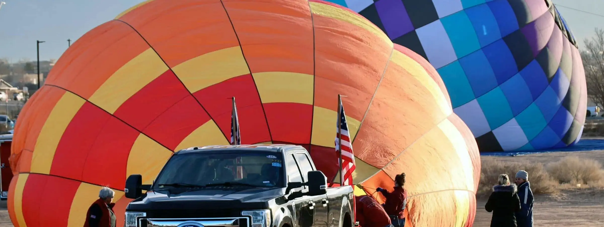 Getting ready to fly balloons in Albuquerque