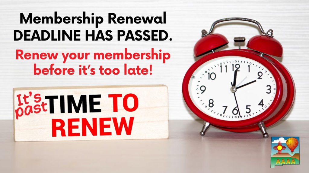 Deadline has passed... RENEW NOW!